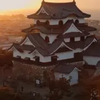 彦根城の空撮映像