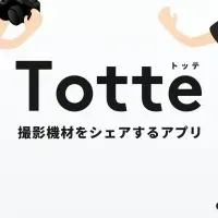 撮影機材シェアアプリ「Totte」