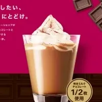 カフェで楽しむミルクチョコ