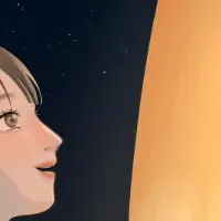 夏の夜空のランタン祭