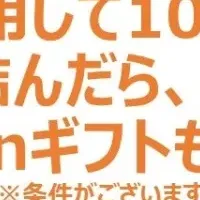 100万契約でギフト券プレゼント！