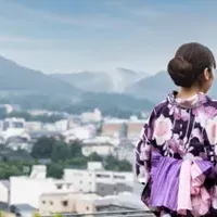 色浴衣と朝食の旅