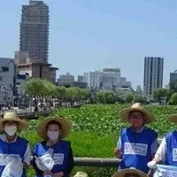 秋田駅でのごみ拾い