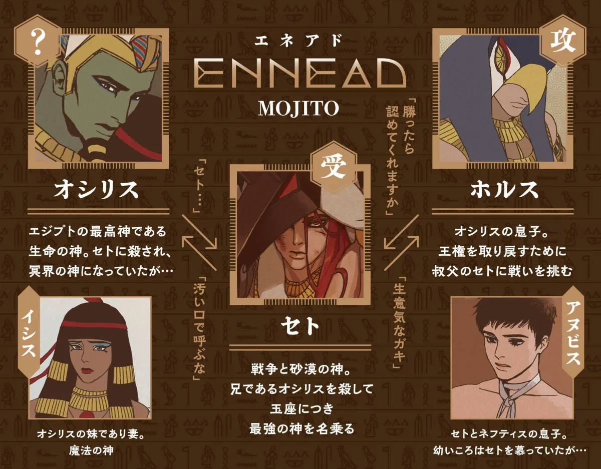 エジプト神話を舞台にしたBLコミック「ENNEAD」が全巻刊行完了 - サードニュース