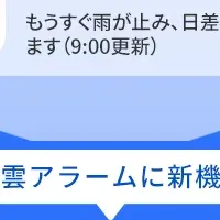 雨止みプッシュで安心