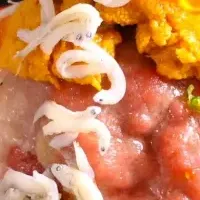 肉まみれ海鮮丼復活